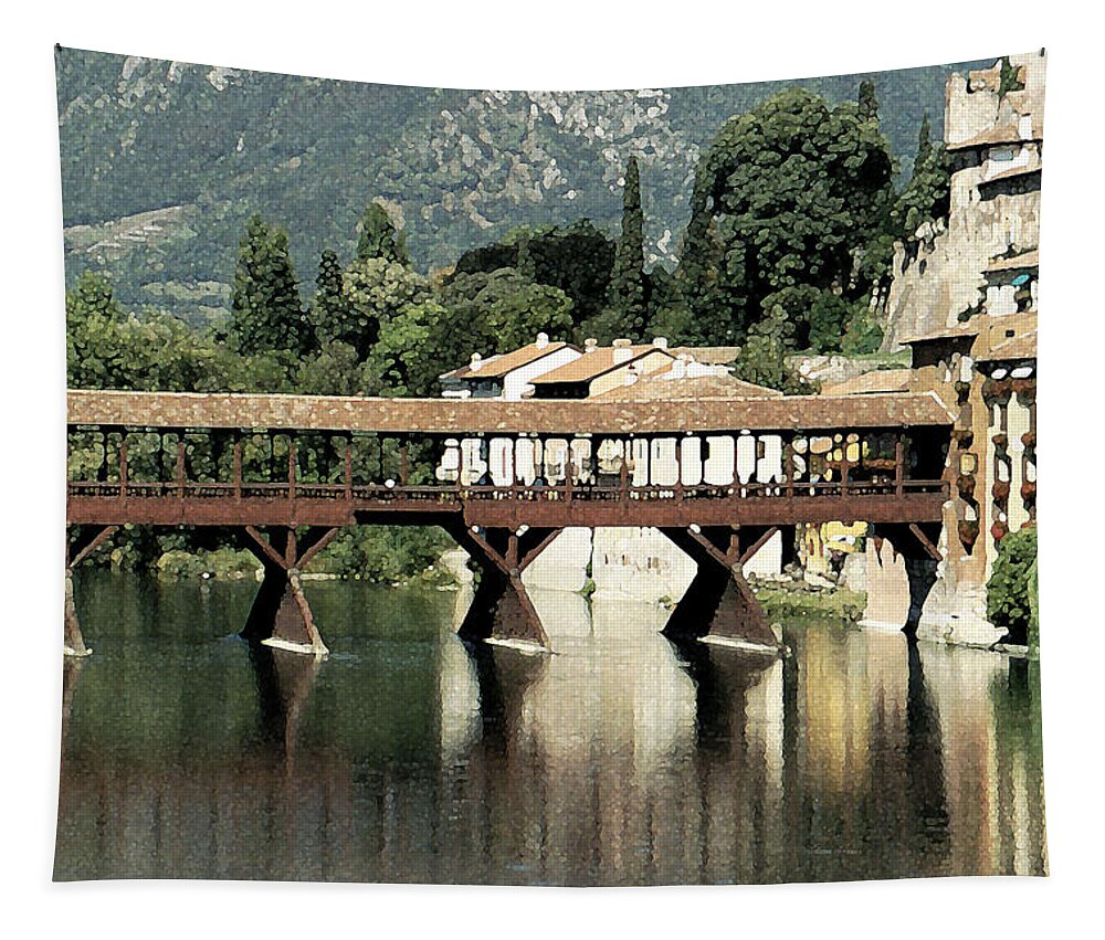 Italy Tapestry featuring the photograph Bassano's Bridge by Donna Corless