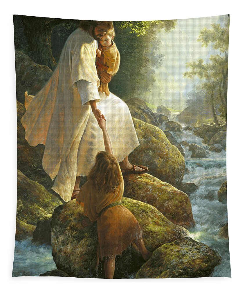 Jesus Tapestry featuring the painting Be Not Afraid by Greg Olsen