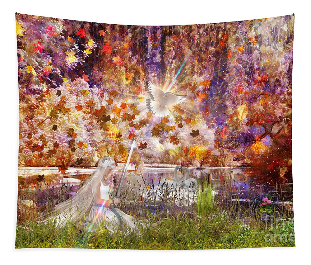 Be Still And Know Tapestry featuring the digital art Be still and know by Dolores Develde