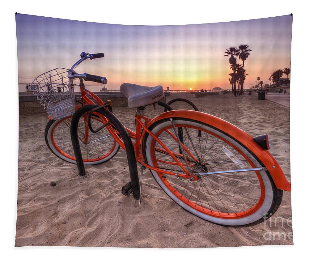Yhun Suarez Tapestry featuring the photograph Beach Bike by Yhun Suarez