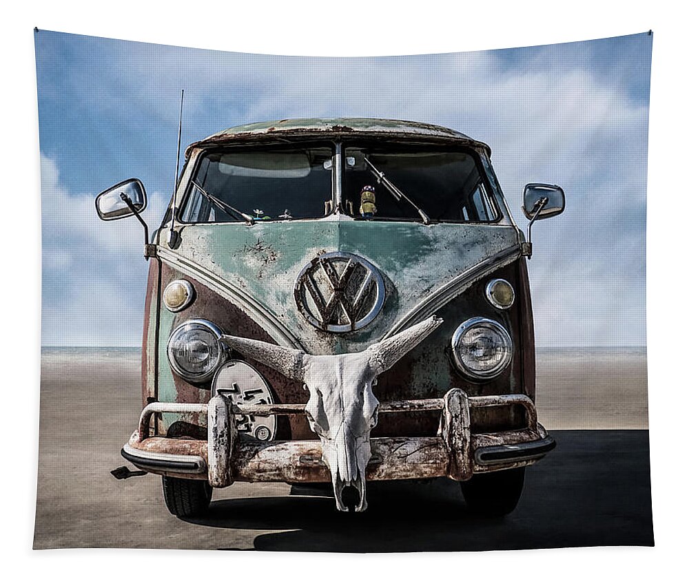 Volkswagen Tapestry featuring the digital art Beach Bum by Douglas Pittman