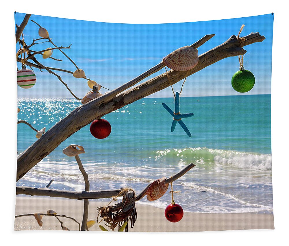  Tapestry featuring the photograph Beach Christmas Tree by Robert Wilder Jr