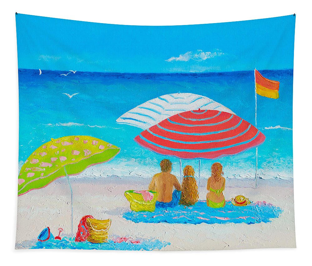 Beach Tapestry featuring the painting Beach Painting - Endless Summer Days by Jan Matson