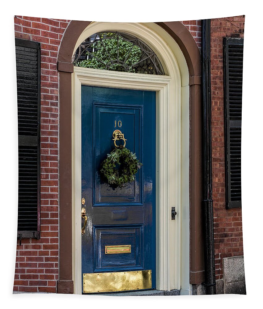 Acorn Street Tapestry featuring the photograph Beacon Hill Door by Susan Candelario