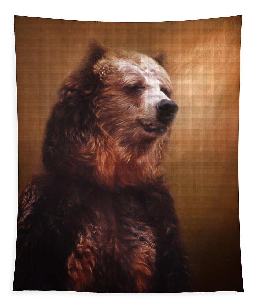 Animals Tapestry featuring the photograph Bear by David and Carol Kelly