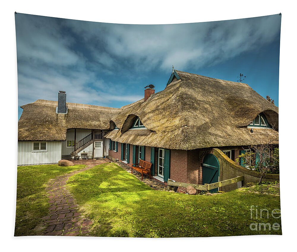 Cottage Tapestry featuring the photograph Beautiful Cottage by Eva Lechner