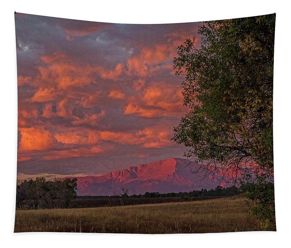 Pikes Peak Tapestry featuring the photograph Beautiful Dawn by Alana Thrower