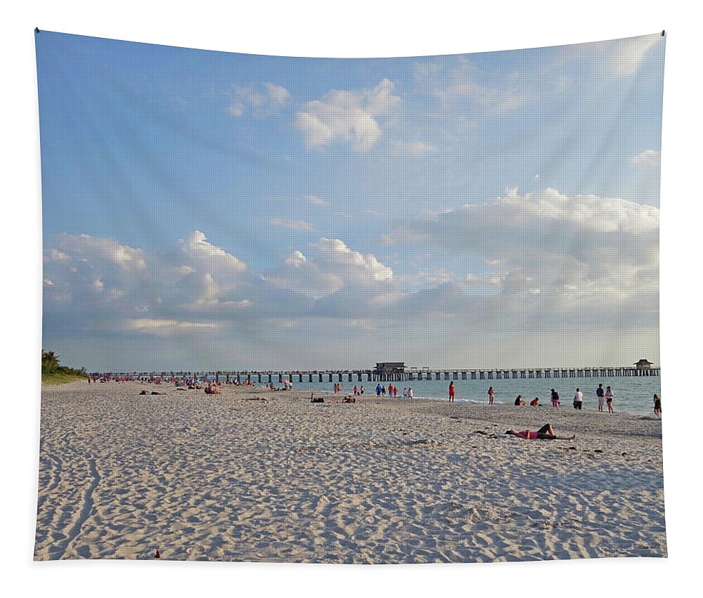 Naples Tapestry featuring the photograph Beautiful Day on Naples Beach Naples Florida by Toby McGuire