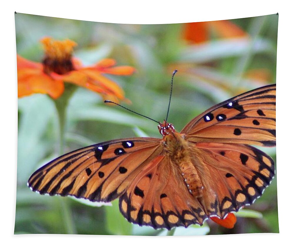 Butterfly Tapestry featuring the photograph Beauty Times Two by Cynthia Guinn