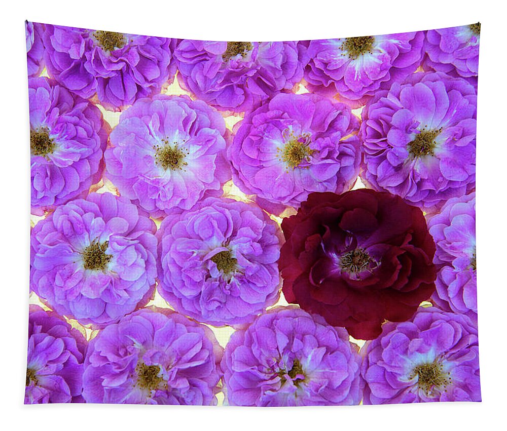 Jigsaw Puzzle Tapestry featuring the photograph Bed of Roses2 by Carole Gordon