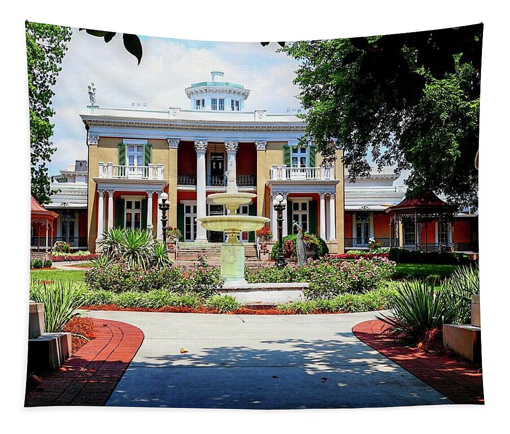 Belmont Mansion Tapestry featuring the photograph Belmont Mansion by Carol Montoya