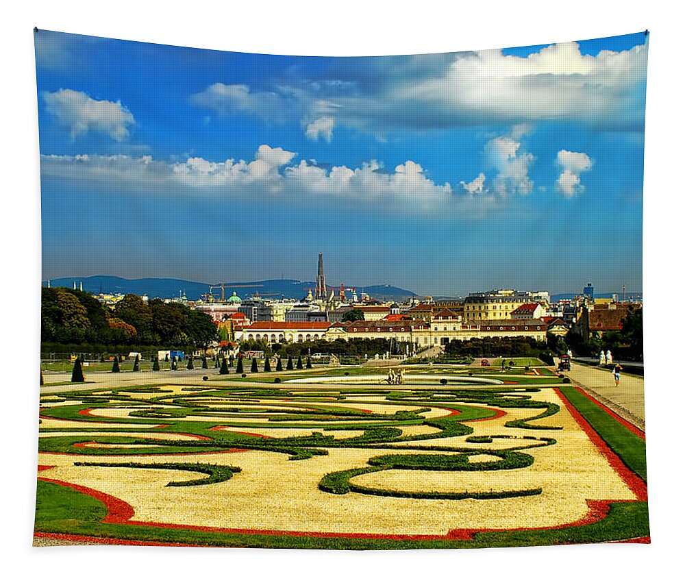 Belvedere Palace Tapestry featuring the photograph Belvedere Palace Gardens by Mariola Bitner