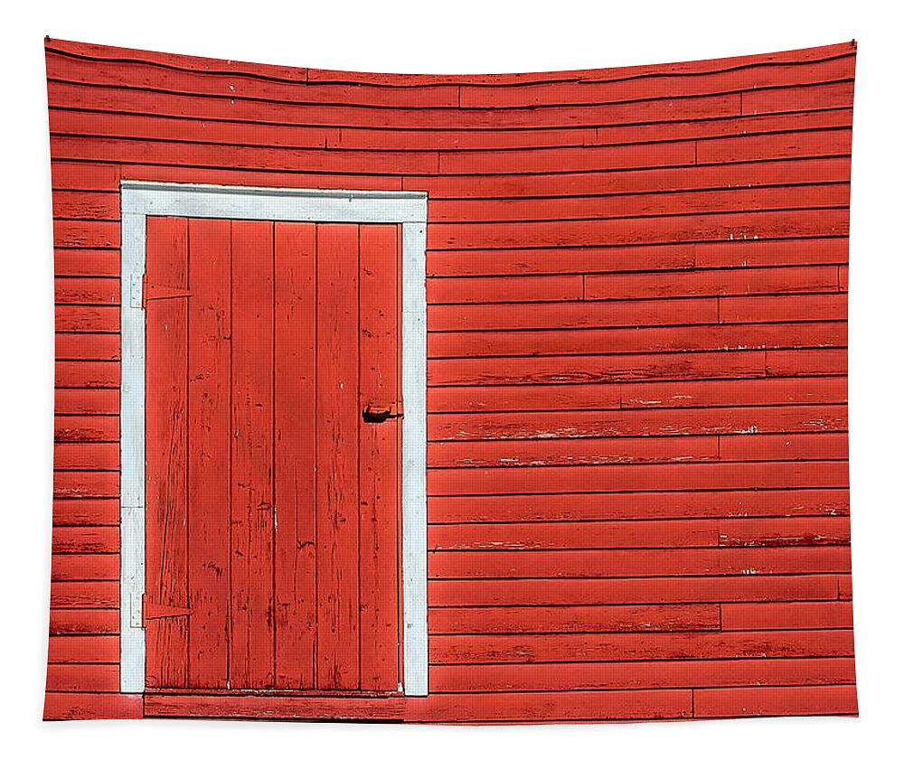 Red Tapestry featuring the photograph Big Red Door by Todd Klassy