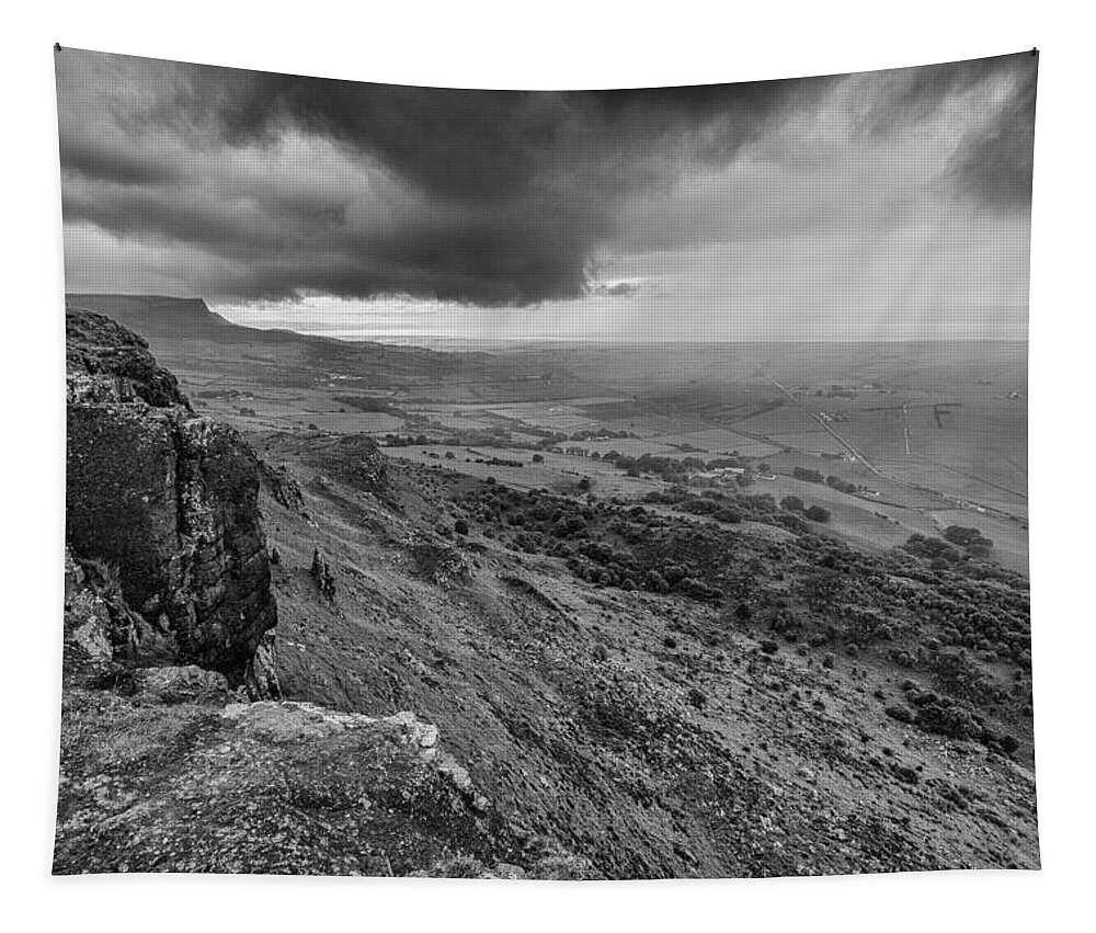 Binevenagh Tapestry featuring the photograph Binevenagh Storm Clouds by Nigel R Bell