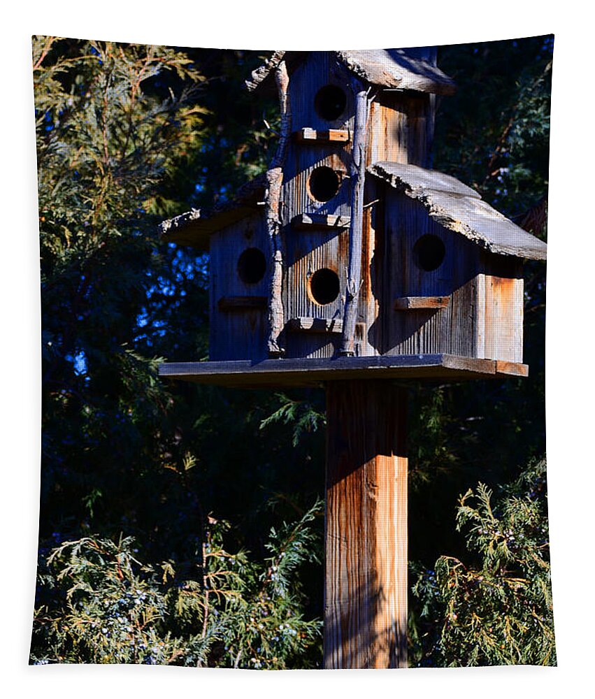Rustic Tapestry featuring the photograph Bird Condos by Robert WK Clark