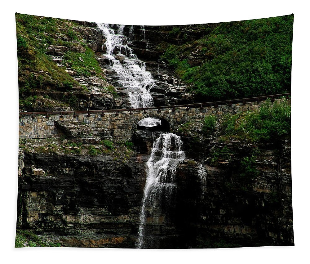 Waterfall.water Tapestry featuring the photograph Bird Woman Falls Bridge by Joseph Noonan