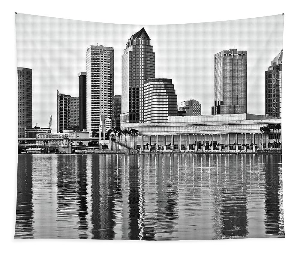 Tampa Tapestry featuring the photograph Black and White in the Heart of Tampa Bay by Frozen in Time Fine Art Photography