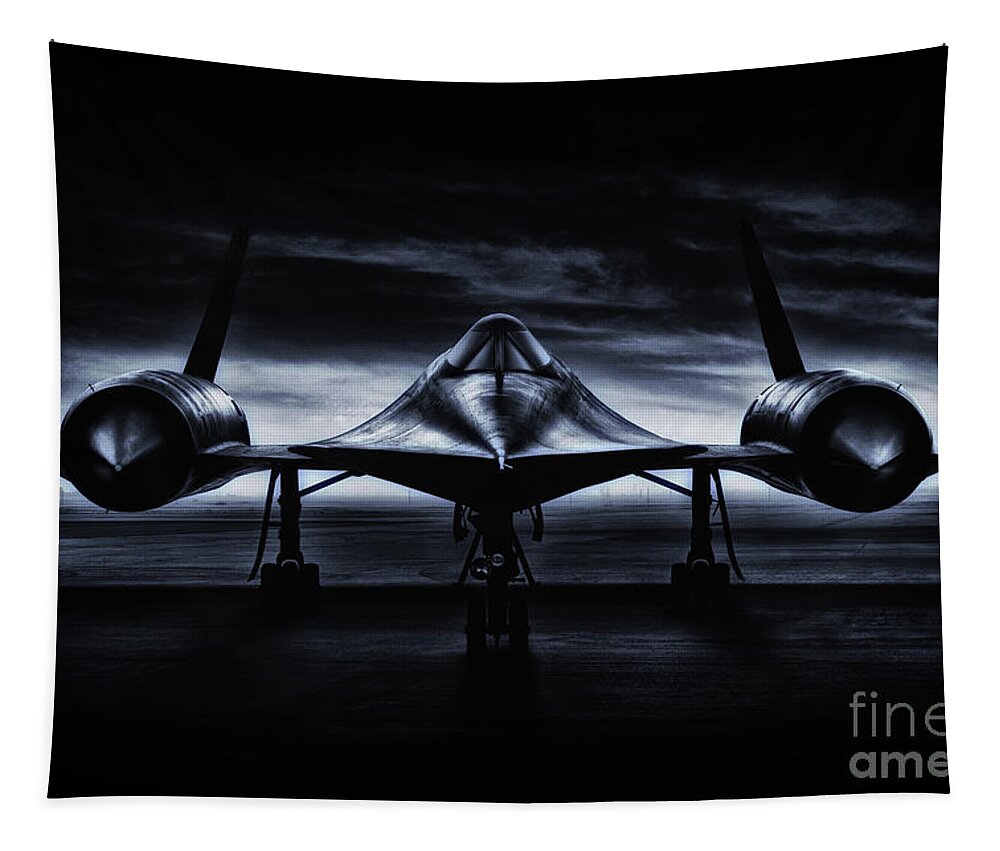 Lockheed Tapestry featuring the digital art Black Magic by Airpower Art