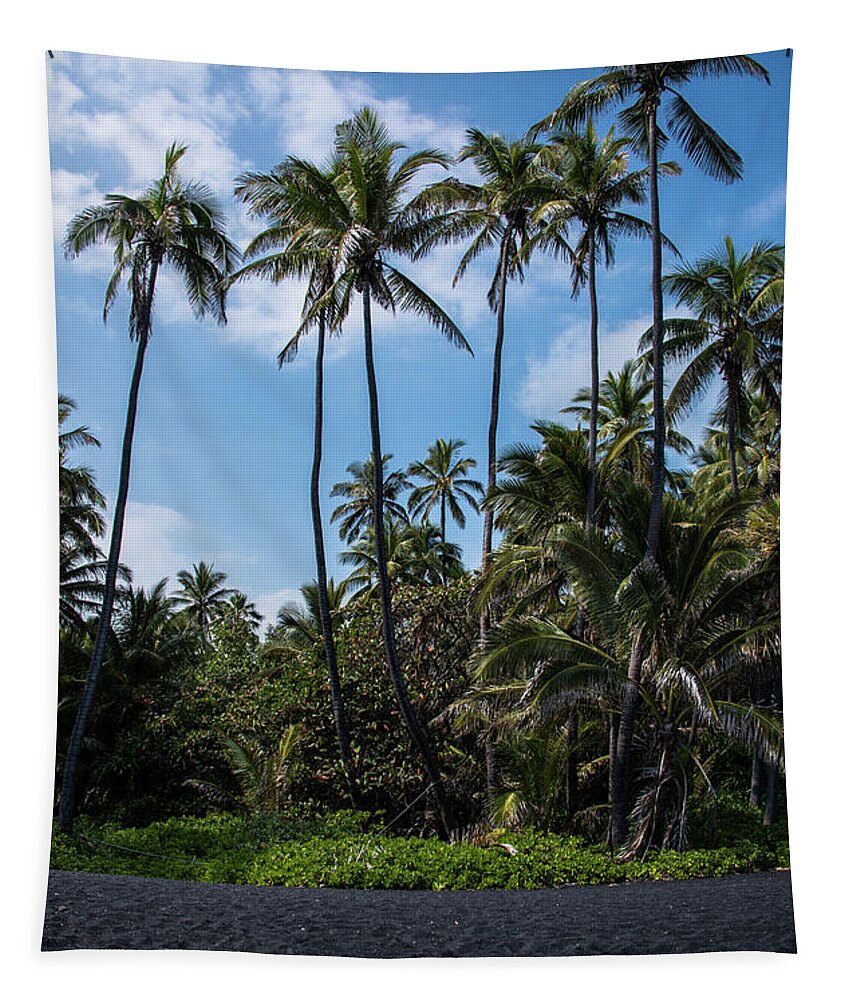 Hawaii Tapestry featuring the photograph Black Sand Paradise by Jennifer Ancker