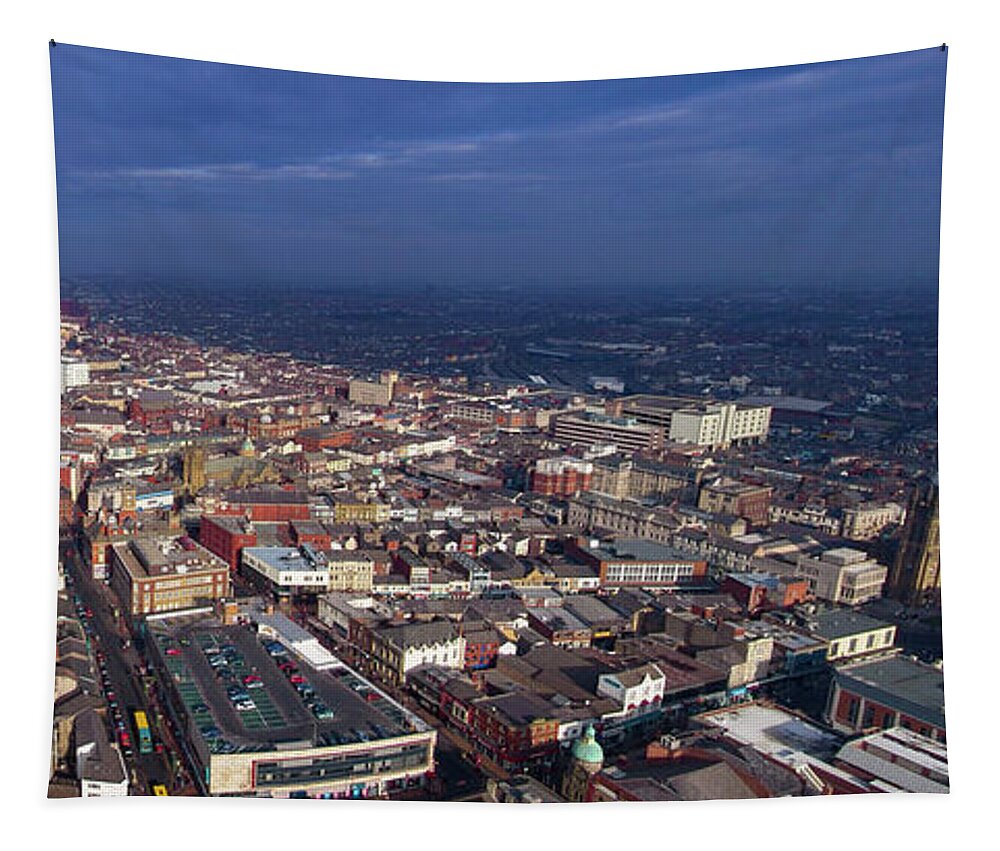 Panoramic Tapestry featuring the photograph BlackPool Overlook by Tim Dussault