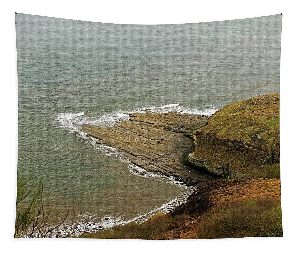 Britain Tapestry featuring the photograph Blea Wyke Steel - Ravenscar by Rod Johnson