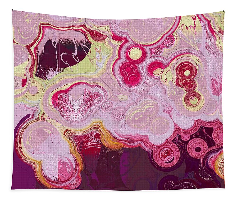 Abstract Tapestry featuring the digital art Blobs - 15c7b by Variance Collections