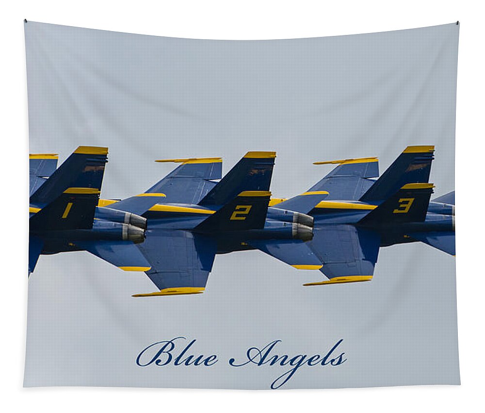 Blue Angels 10 Tapestry featuring the photograph Blue Angels 10 by Susan McMenamin