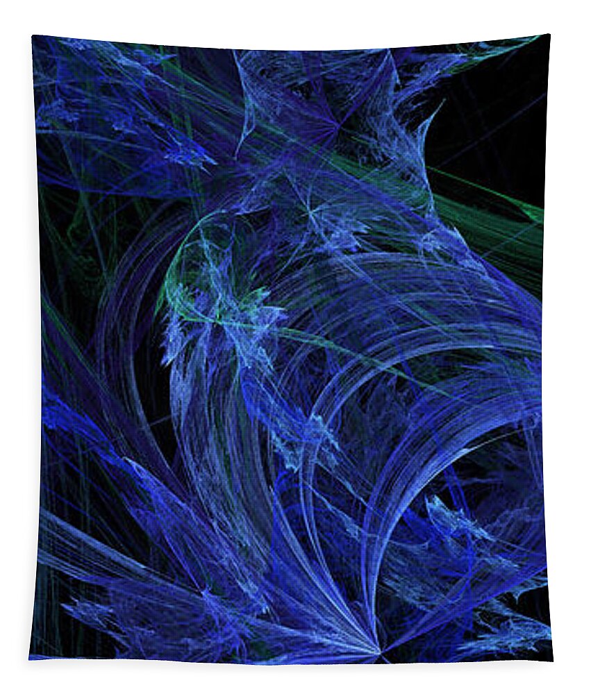 Fractal Tapestry featuring the digital art Blue Breeze by Andee Design