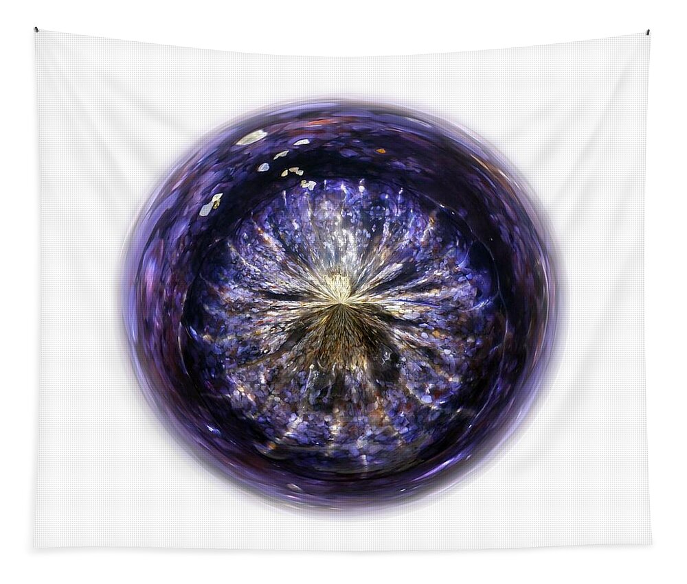 T-shirt Tapestry featuring the photograph Blue Jelly Fish Orb on Transparent background by Terri Waters