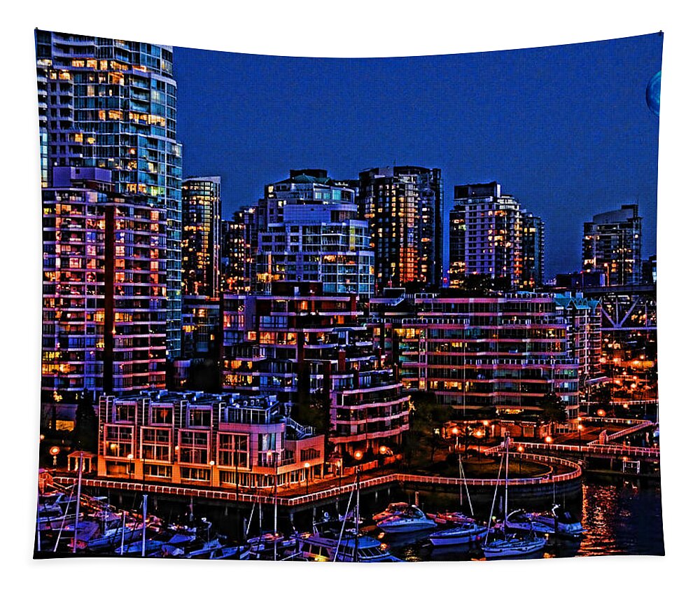 Vancouver Tapestry featuring the photograph Blue Moon 2 by Lawrence Christopher