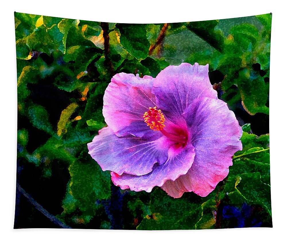 Flower Tapestry featuring the photograph Blue Moon Hibiscus by Steve Karol