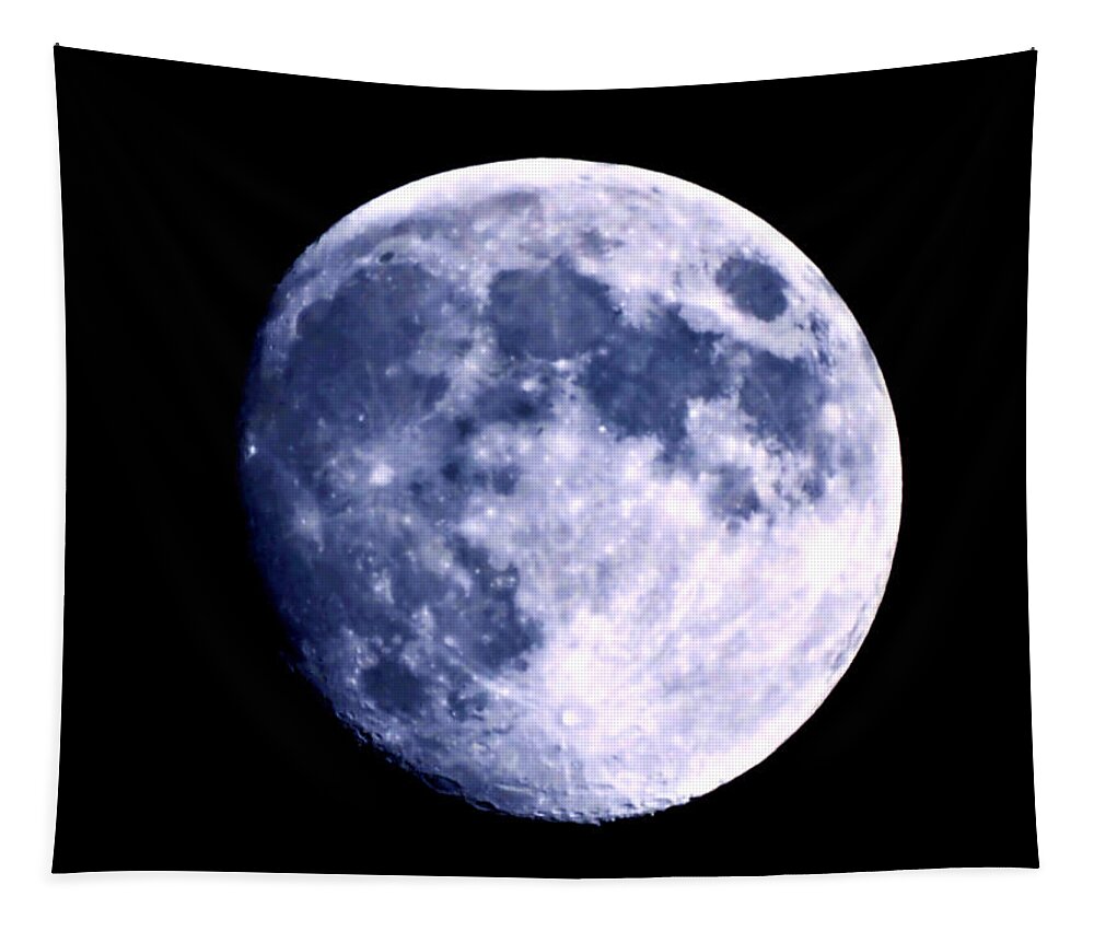 Blue Moon Tapestry featuring the photograph Blue Moon by Morgan Carter