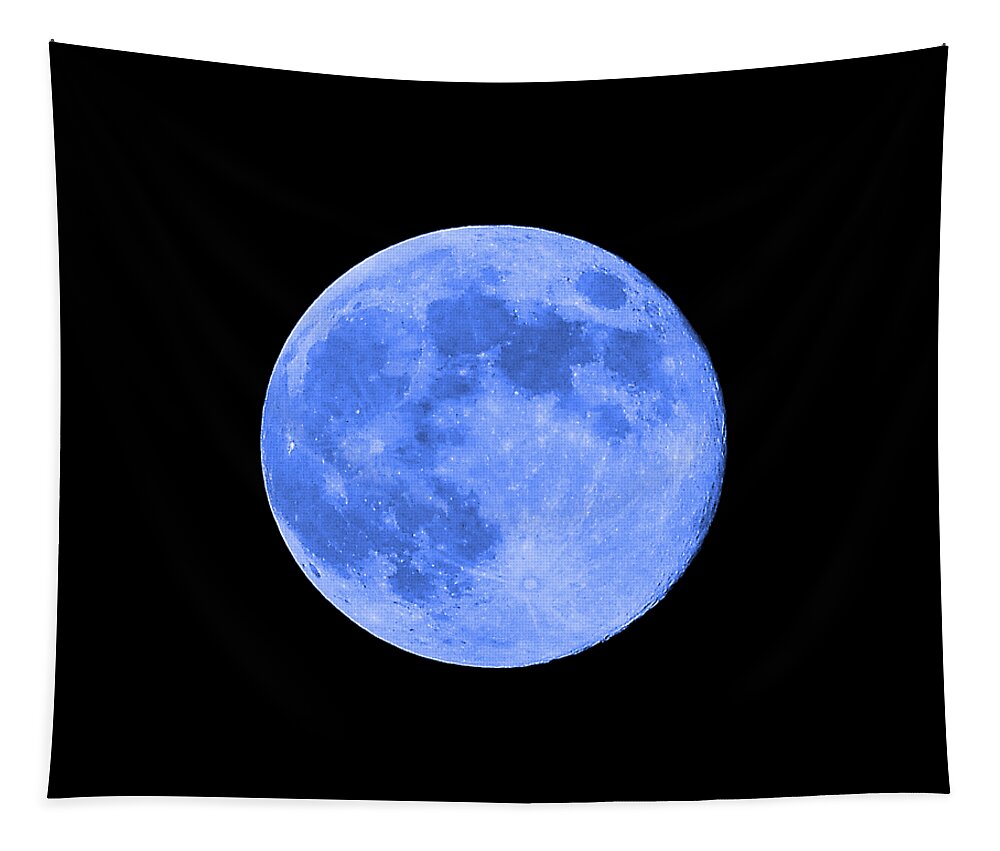 Blue Moon Tapestry featuring the photograph Blue Moon .png by Al Powell Photography USA