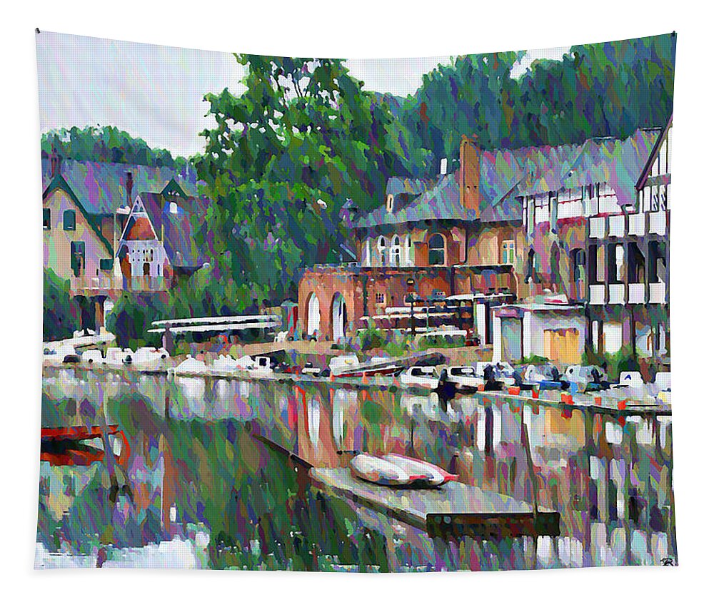 Jawn Tapestry featuring the photograph Boathouse Row in Philadelphia by Bill Cannon