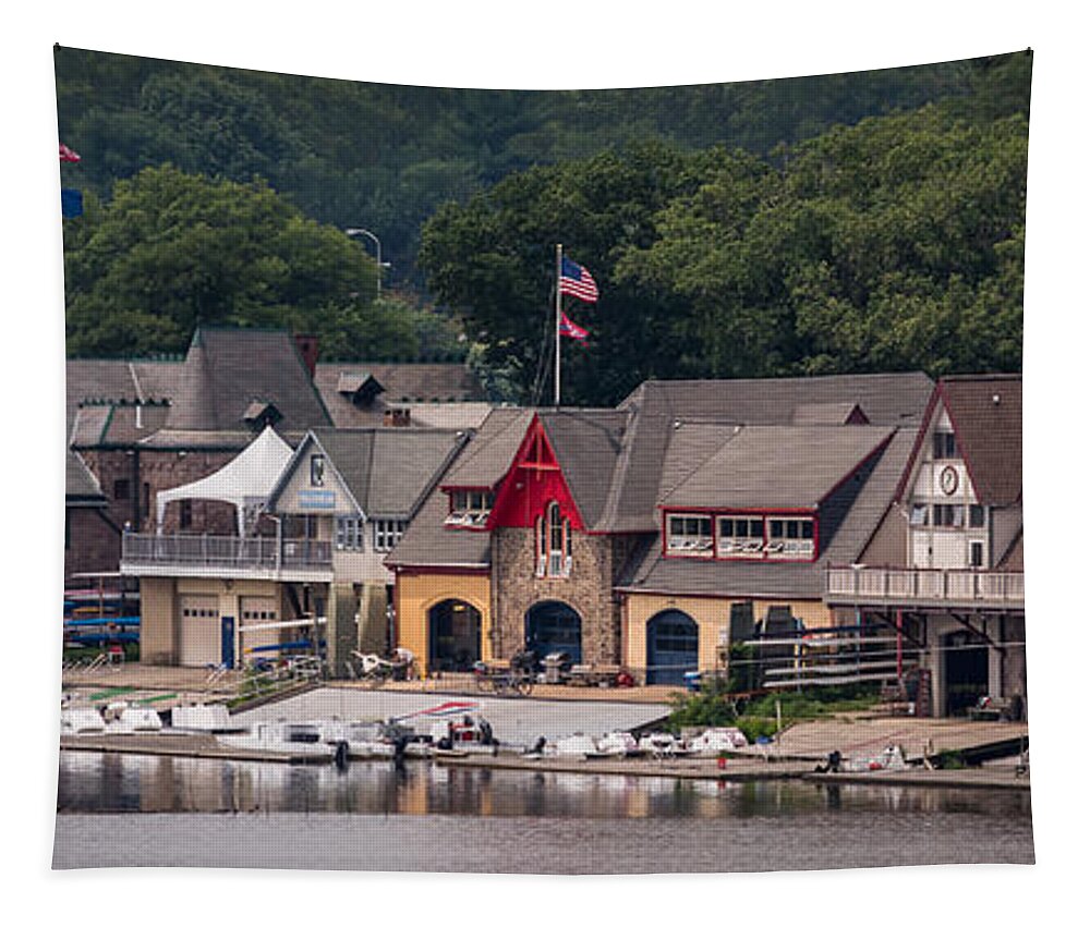 Terry D Photography Tapestry featuring the photograph Boathouse Row Philadelphia PA by Terry DeLuco
