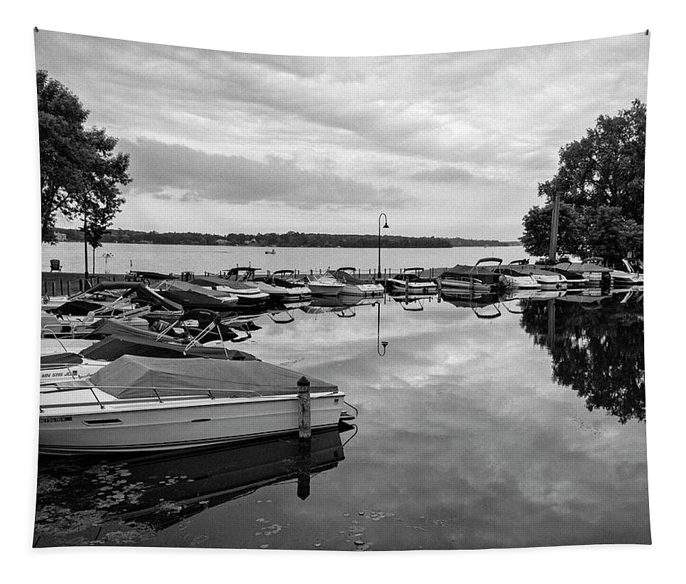 Lake Tapestry featuring the photograph Boats at Wayzata by Susan Stone