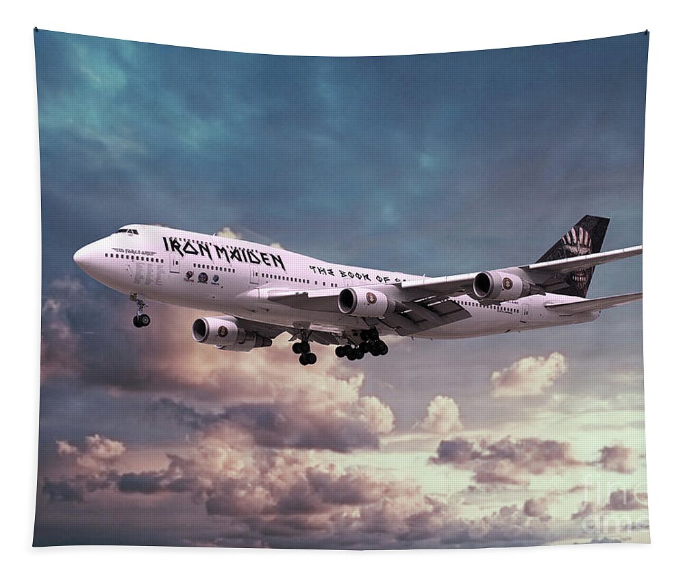 Boeing Tapestry featuring the digital art Boeing 747 Ed Force One by Airpower Art