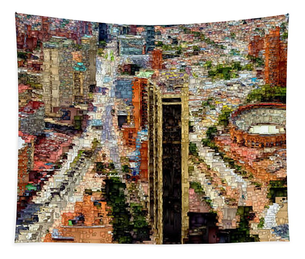 Rafael Salazar Tapestry featuring the digital art Bogota Colombia by Rafael Salazar