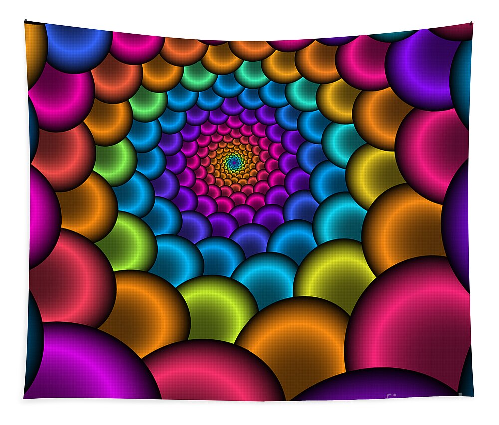 Zen Tapestry featuring the digital art Bonbon Funnel 221 by Rolf Bertram