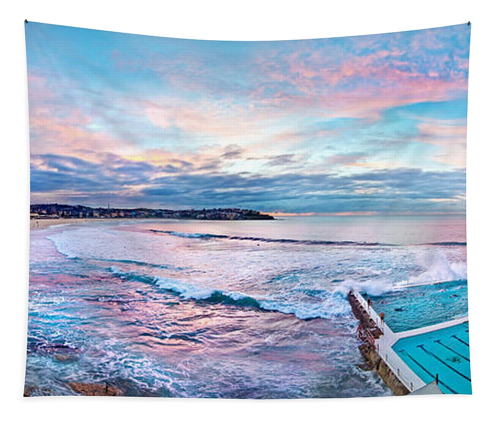 Bondi Beach Tapestry featuring the photograph Bondi Beach Icebergs by Az Jackson