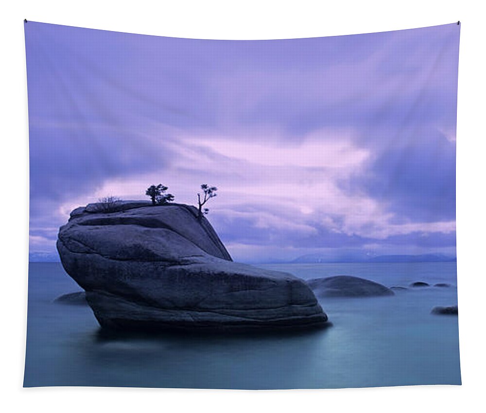 Panoramic Tapestry featuring the photograph Bonsai Rock Blues by Brad Scott by Brad Scott