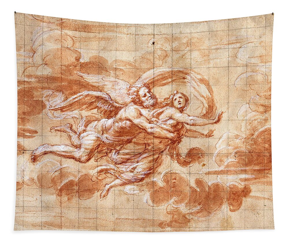 Giovanni Maria Morandi Tapestry featuring the drawing Boreas Abducting Oreithyia 2 by Giovanni Maria Morandi