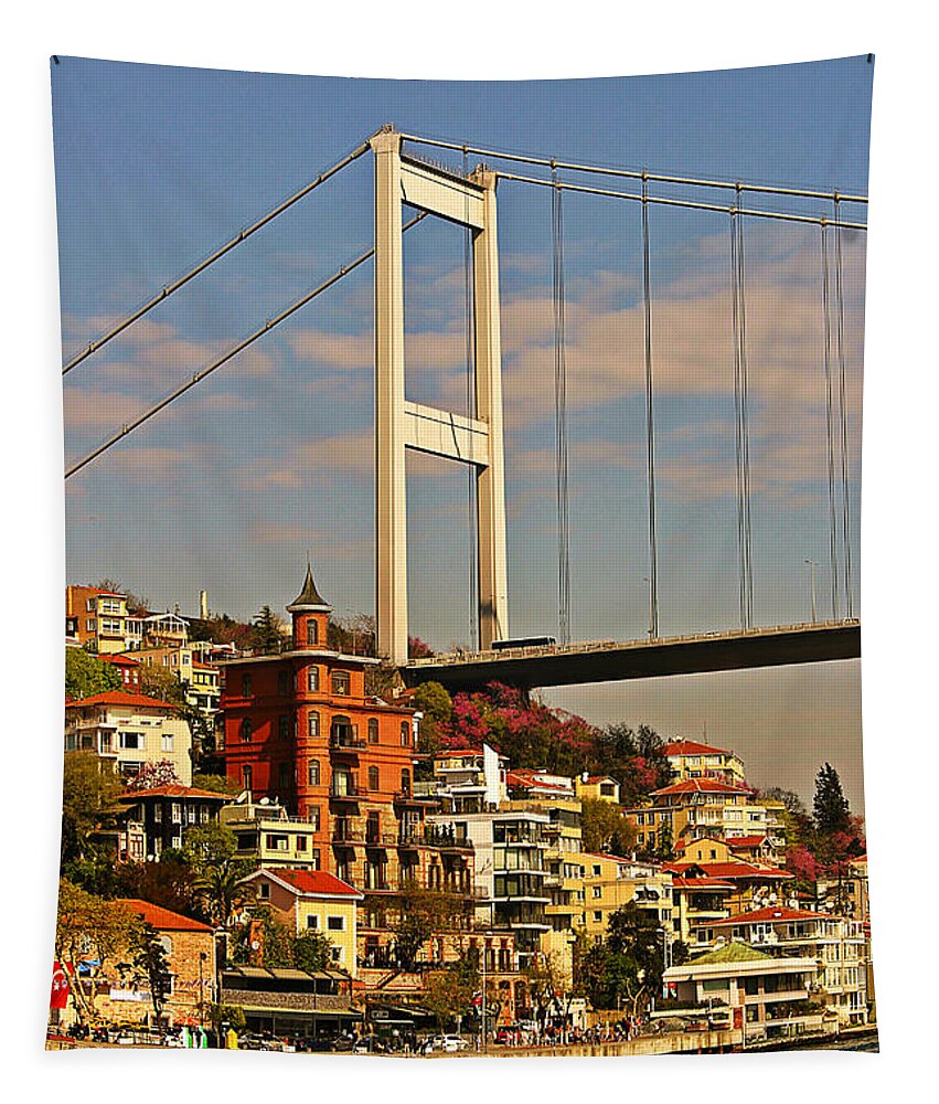 Bosphorus Tapestry featuring the photograph Bosphorus by Binka Kirova
