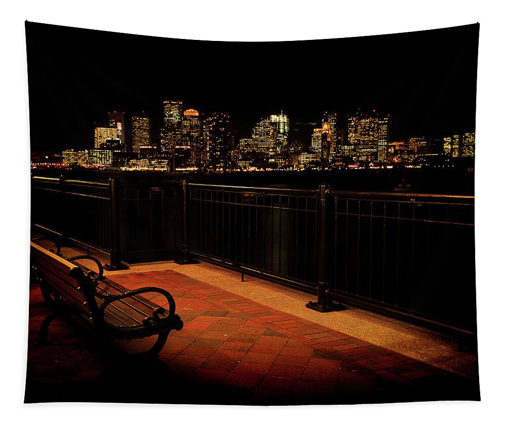 Boston Tapestry featuring the photograph Boston Lamplight by Rob Davies