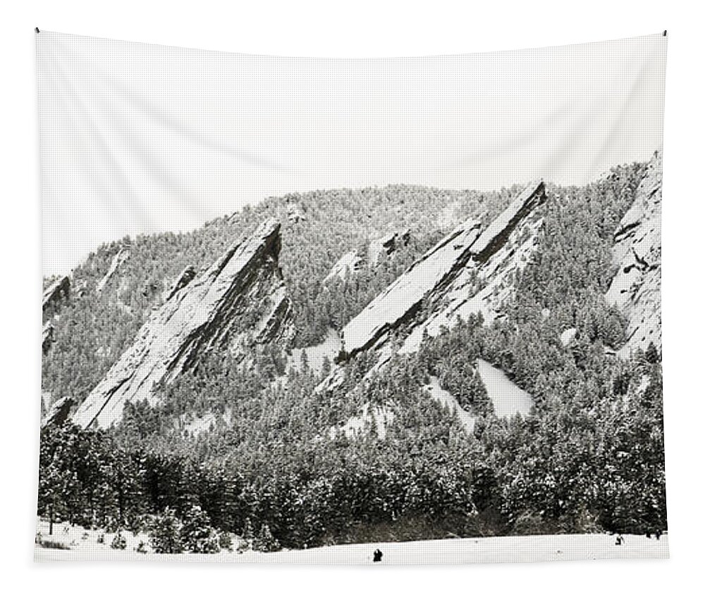 Boulder Tapestry featuring the photograph Boulder Flatirons Colorado 1 by Marilyn Hunt