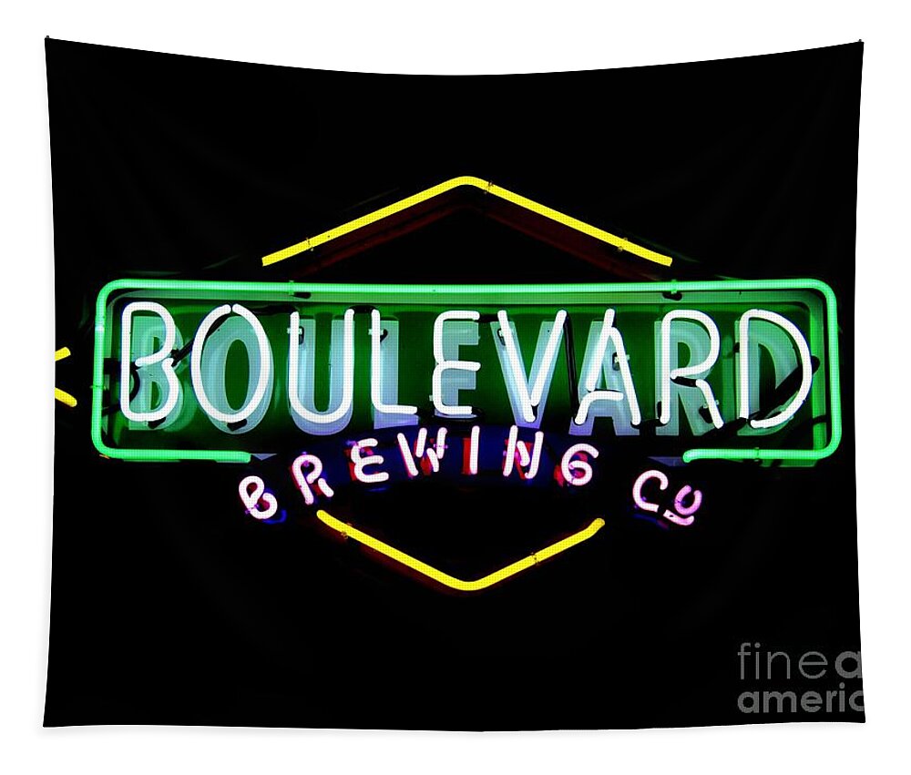 Boulevard Brewing Tapestry featuring the photograph Boulevard Brewing Co by Kelly Awad