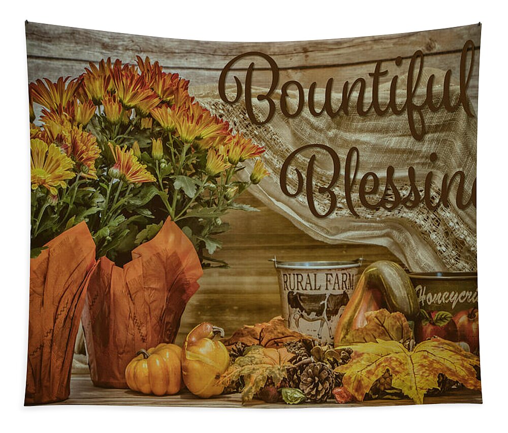 Vintage Tapestry featuring the photograph Bountiful Blessings by Teresa Wilson