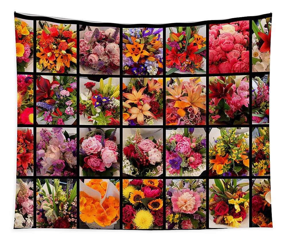 Flower Tapestry featuring the photograph Bouquets by Farol Tomson