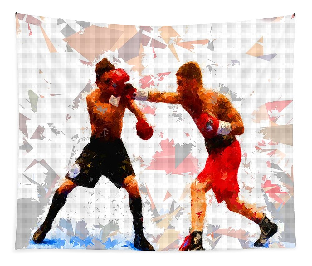 Boxing Tapestry featuring the painting Boxing 113 by Movie Poster Prints