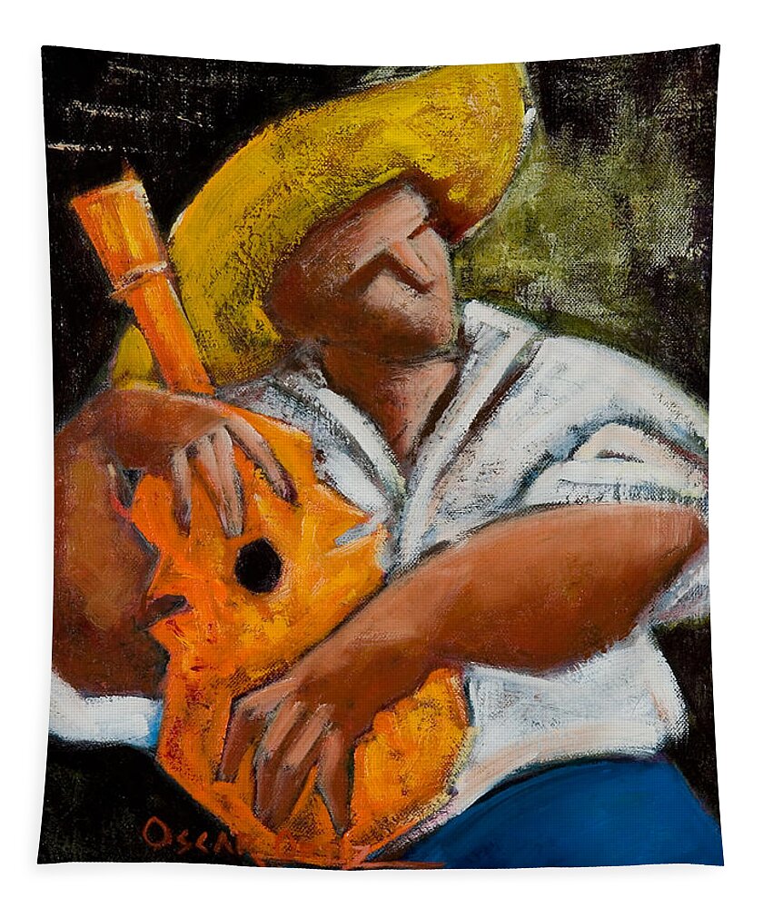 Puerto Rico Tapestry featuring the painting Bravado Alla Prima by Oscar Ortiz